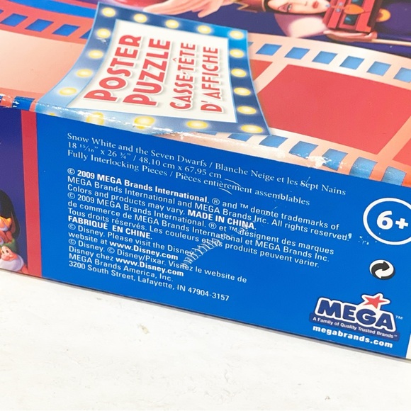 Disney Snow White and the Seven Dwarfs Mega 300 Pc Poster Puzzle‎ XL Piece NEW - Picture 2 of 2